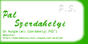 pal szerdahelyi business card